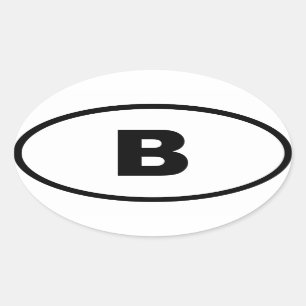 ベルギー – B – ヨーロッパ 楕円形シール