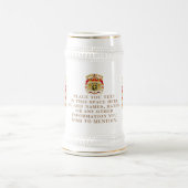 ベルギー(BELGIEN)素晴らしコート・オブ・アームズパーソナライズされた ビールジョッキ (中央)