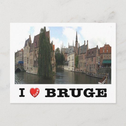 ベルギー – Bruges – 大好き –  ポストカード (正面)