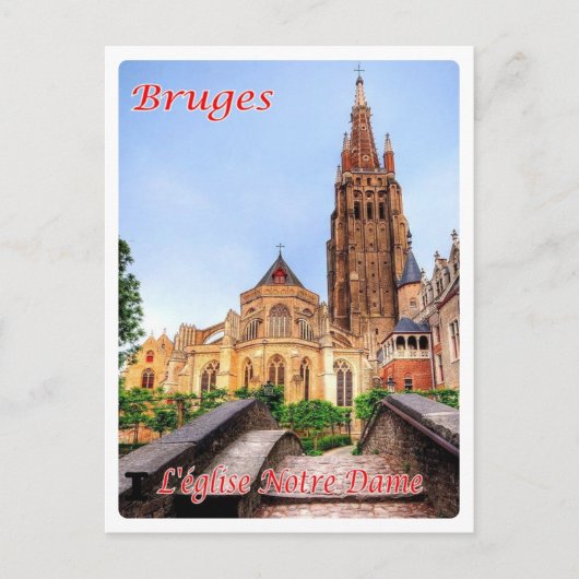 ベルギー – Bruges - L'Eglise Notre Dame - ポストカード (正面)