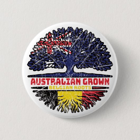 ベルギーBelgian Australian Australia Tree Roots 缶バッジ (正面)