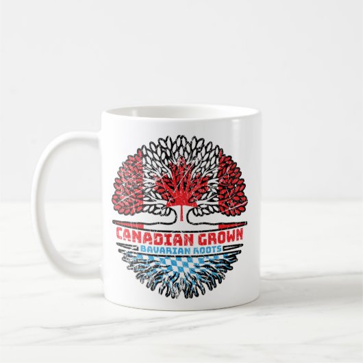 ベルギーBelgian Canada Tree Roots国旗 コーヒーマグカップ (左)
