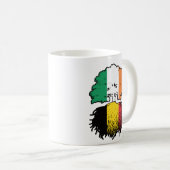 ベルギーBelgian Irish Ireland Tree Roots国旗 コーヒーマグカップ (正面右)