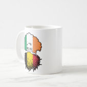 ベルギーBelgian Irish Ireland Tree Roots国旗 コーヒーマグカップ (正面左)