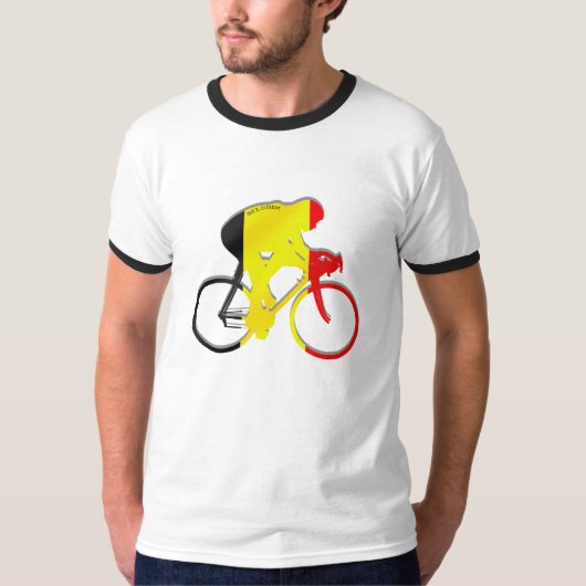 ベルギーBicyleのギアからのベルギーのサイクリスト Tシャツ (正面)