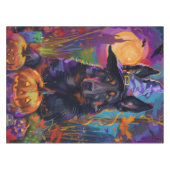 ベルギ不気味ンシェパードハロウィンウィッチカボチャ テーブルクロス (正面(横))