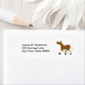 ベルギ荷車を引くン馬カスタム差出人住所 ラベル (インサイチュ)