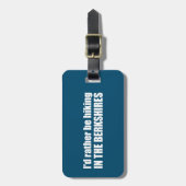 ベルクシャーの中でハイキングしたい ラゲッジタグ (正面縦)