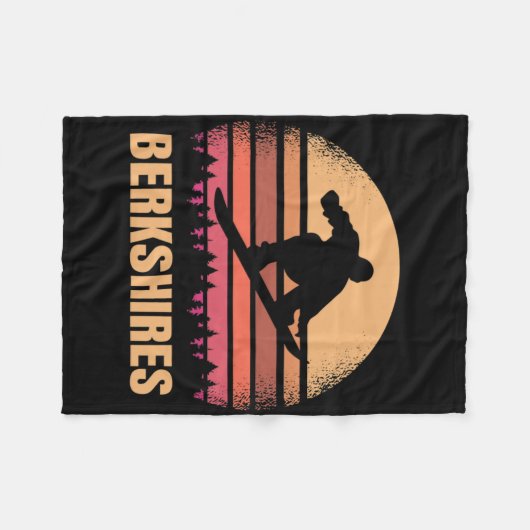 ベルクシャーレスマチェッツスノーボーディングアウトドアMa 80s フリースブランケット (正面(横))