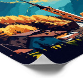 ベルクテッサーデンドイツヴィンテージ旅行イラストレーション ポスター (角)