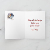 ベルクレスト&タータンチェック(ロビン付パーソナライズされた) カード (内部)