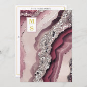 *~ベルクンディマルーンQR AR66アゲートRSVP 結婚's 招待状 (正面/裏面)