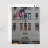 ベルグドルフ飛んでいるのニューヨークに誇れるアメリカ国旗 ポストカード (正面/裏面)