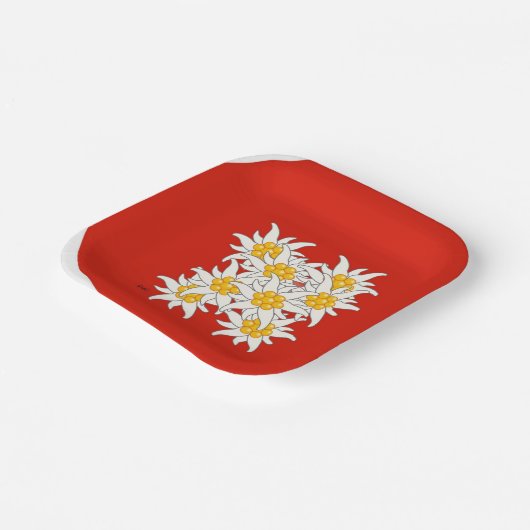 ベルグブルーム・エーデルワイスのテラー ペーパープレート (傾斜あり)