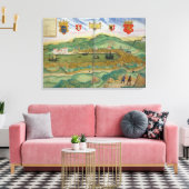 ベルゲンの地図， 'Civitates Orbis Terrarum'より キャンバスプリント (インサイチュ (リビング))