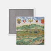 ベルゲンの地図, 'Civitates Orbis Terrarum'より マグネット (正面/裏面)