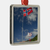 ベルゲンの繁華街の歴史的港湾 メタルオーナメント (右)