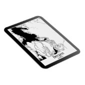 ベルゲンノルウェーモダンシティマップ マグネット (右側)