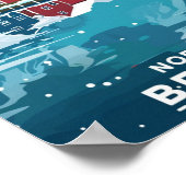 ベルゲンノルウェーヴィンテージ有名トラベルプレイス ポスター (角)