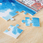 ベルゲンノルウェー古いBryggen港の海岸地区 ジグソーパズル (側面)