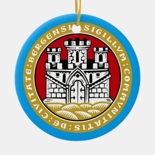 ベルゲンノルウェー*クリスマスオーナメント セラミックオーナメント (正面)