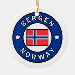 ベルゲンノルウェー セラミックオーナメント