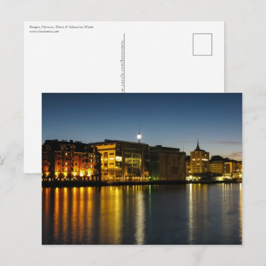 ベルゲンノルウェー ポストカード (正面/裏面)