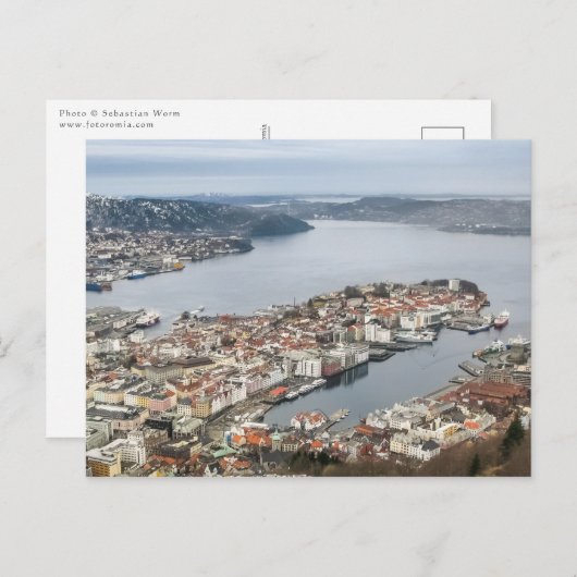 ベルゲンノルウェー ポストカード (正面/裏面)