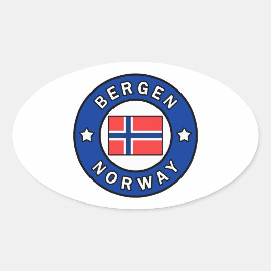 ベルゲンノルウェー 楕円形シール (正面)