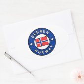 ベルゲンノルウェー 楕円形シール (封筒)