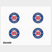 ベルゲンノルウェー 楕円形シール (シート)