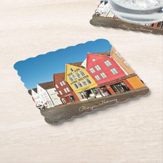 ベルゲン、ノルウェーの店舗と店舗 ペーパーコースター (アングル)
