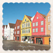 ベルゲン、ノルウェーの店舗と店舗 ペーパーコースター (正面)