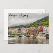 ベルゲン・ノルウェー旅行写真 ポストカード (正面/裏面)