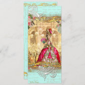 ベルサイユのアントワネットパーティーの招待状 招待状 (正面/裏面)