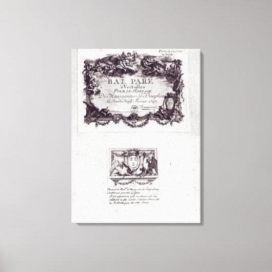 ベルサイユのボールの入り口チケット キャンバスプリント (正面)