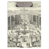 ベルサイユの庭にある噴水の油絵 クリップボード (正面)