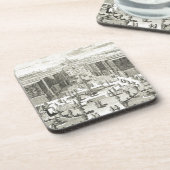 ベルサイユの庭にある噴水の油絵 コースター (左側)