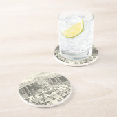 ベルサイユの庭にある噴水の油絵 コースター (側面)