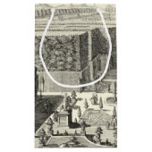 ベルサイユの庭にある噴水の油絵 スモールペーパーバッグ (裏面)