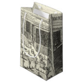 ベルサイユの庭にある噴水の油絵 スモールペーパーバッグ (正面アングル)