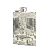 ベルサイユの庭にある噴水の油絵 フラスク (左)