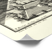 ベルサイユの庭にある噴水の油絵 ポスター (角)