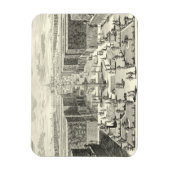 ベルサイユの庭にある噴水の油絵 マグネット (縦)