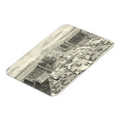 ベルサイユの庭にある噴水の油絵 マグネット (左側)