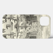 ベルサイユの庭にある噴水の油絵 Case-Mate iPhoneケース (裏面 (横))