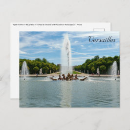 ベルサイユの庭園のアポロの泉 ポストカード