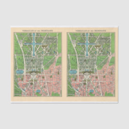 ベルサイユの庭園、復元されたヴィンテージの分離 薄葉紙