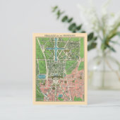 ベルサイユの庭園、1920年ヴィンテージ復元 ポストカード (スタンド正面)