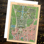 ベルサイユの庭園、1920年ヴィンテージ復元 ポストカード